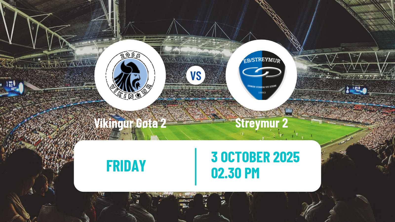 Soccer Faroe Islands 1 Deild Víkingur Gøta 2 - Streymur 2