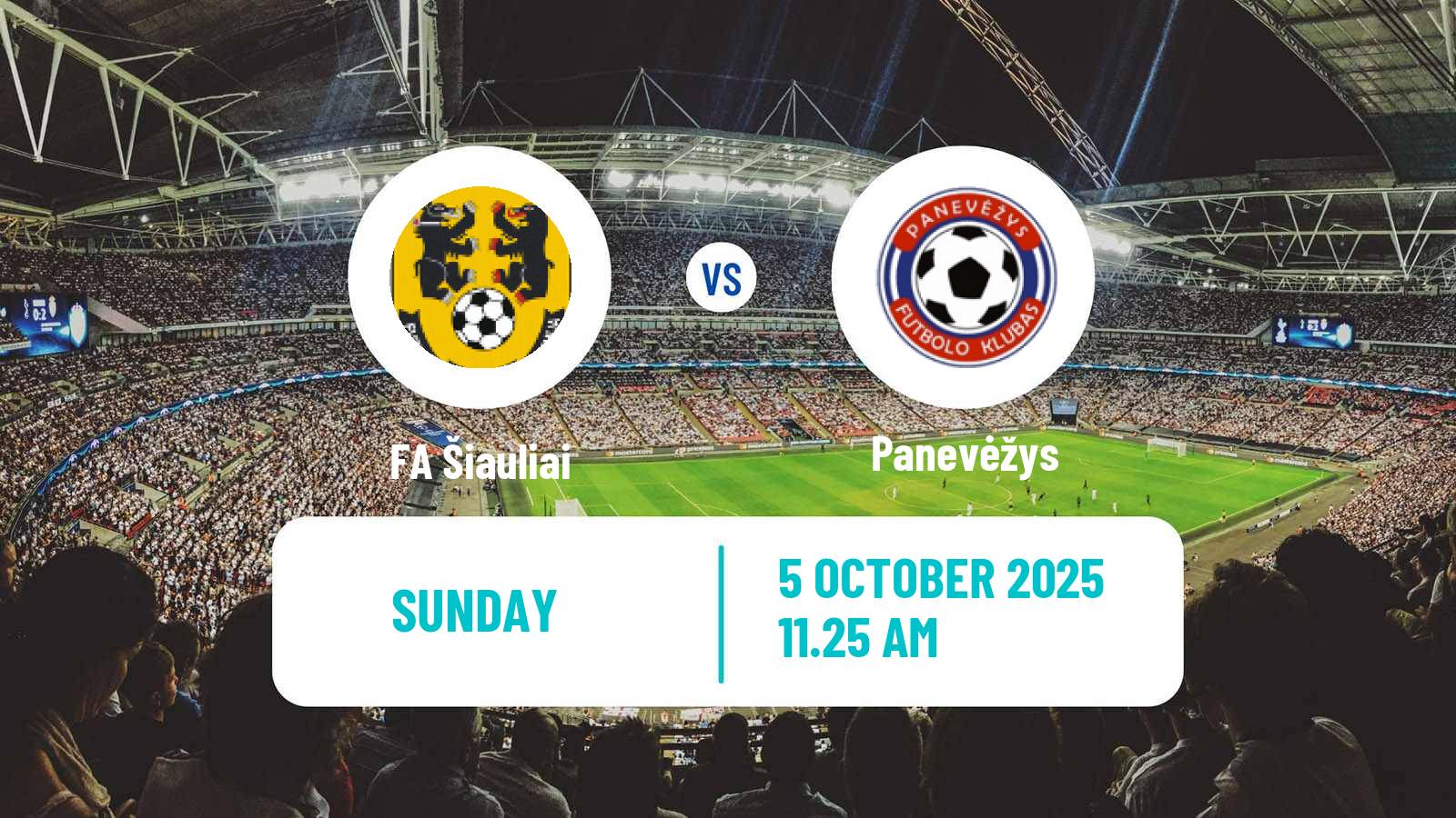 Soccer Lithuanian A Lyga FA Šiauliai - Panevėžys