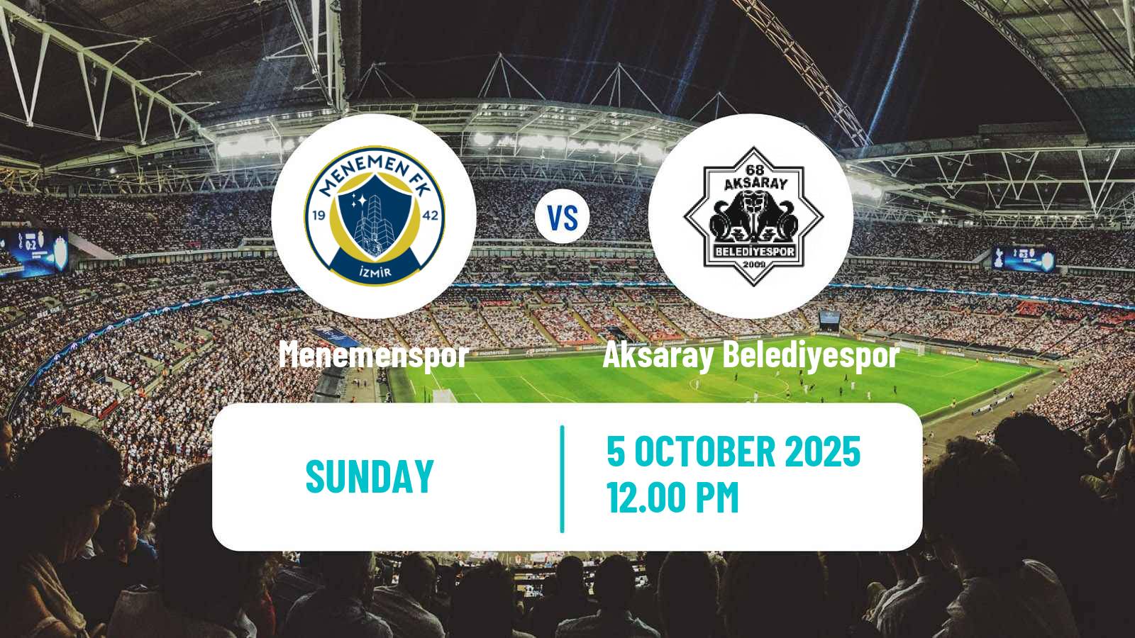 Soccer Turkish Second League Red Group Menemenspor - Aksaray Belediyespor