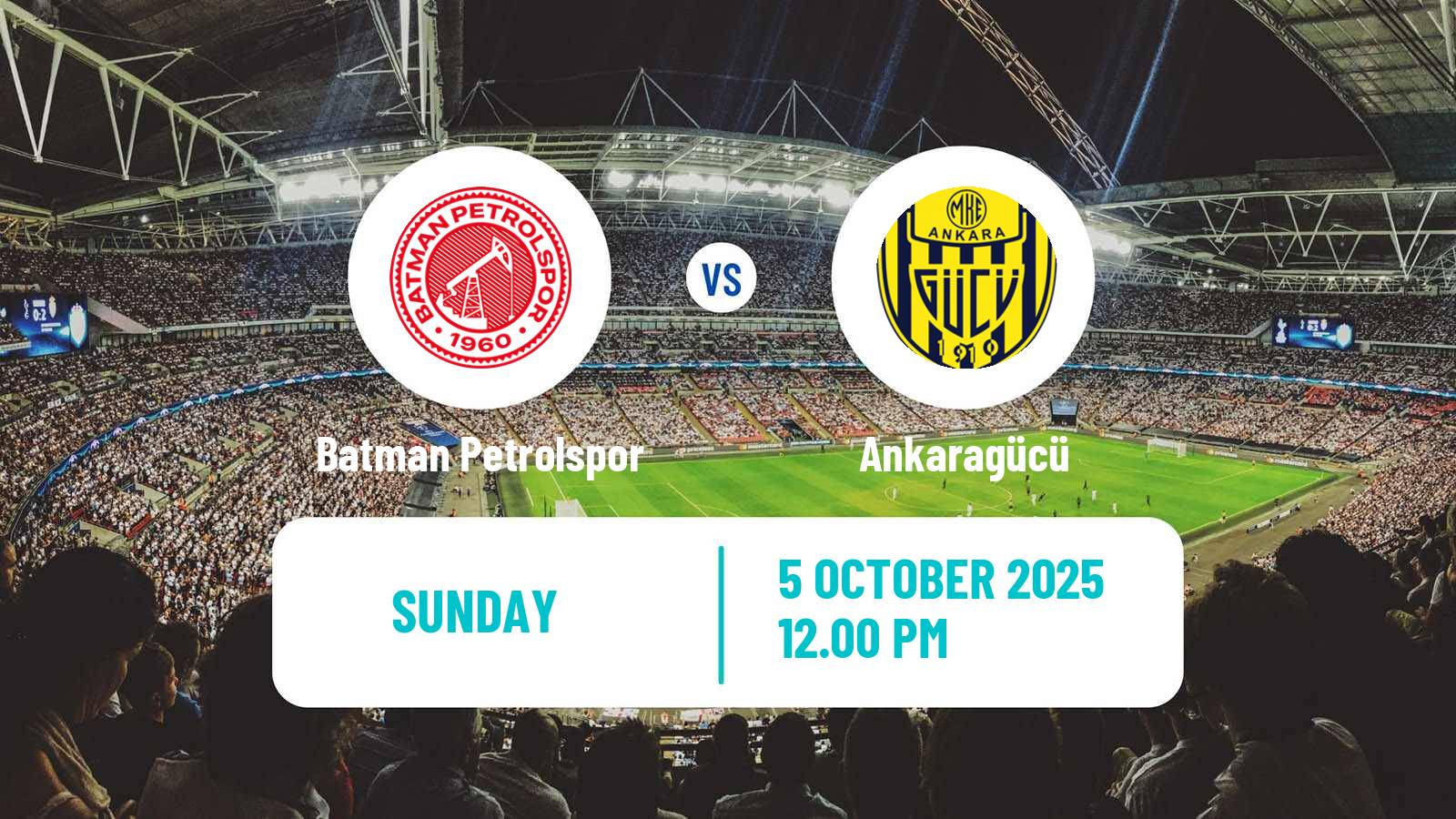 Soccer Turkish Second League White Group Batman Petrolspor - Ankaragücü