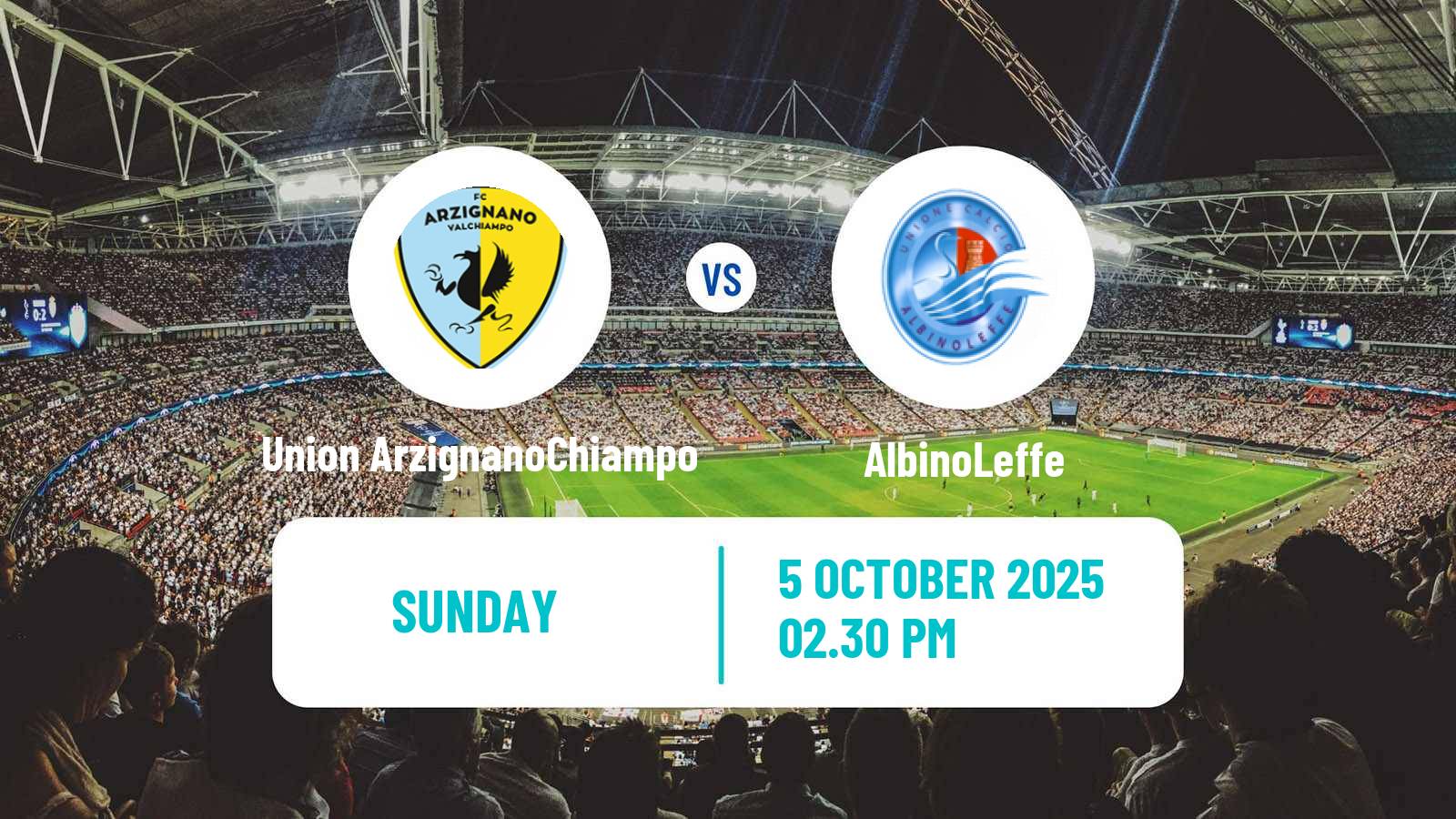 Soccer Italian Serie C Group A Union ArzignanoChiampo - AlbinoLeffe