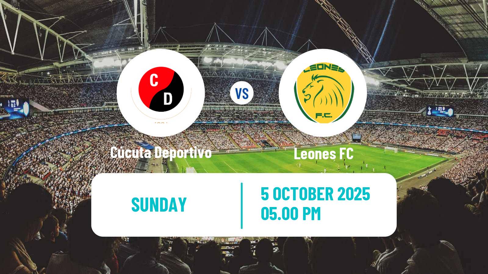Soccer Colombian Primera B Cúcuta Deportivo - Leones
