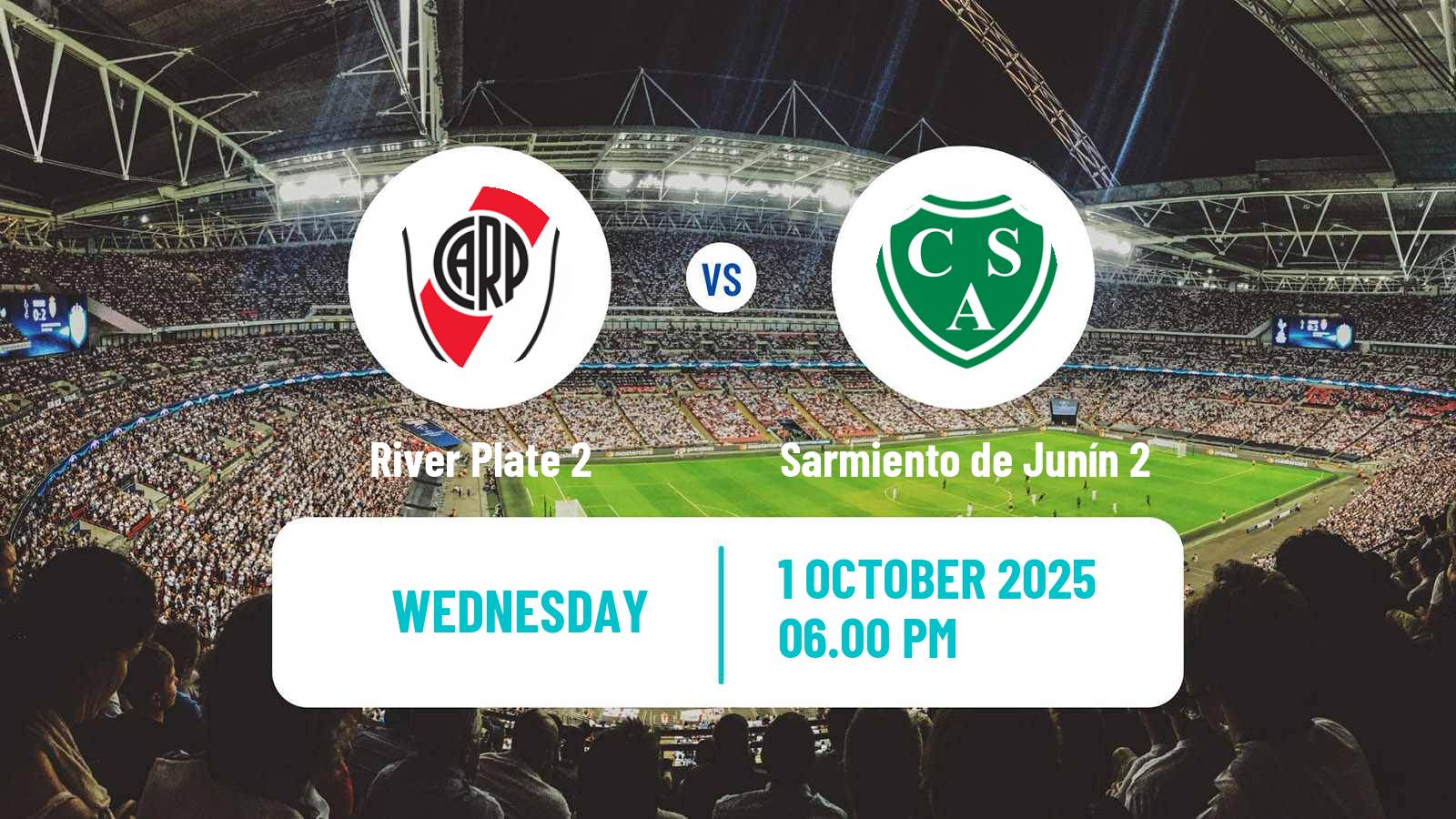 Soccer Argentinian Reserve League River Plate 2 - Sarmiento de Junín 2