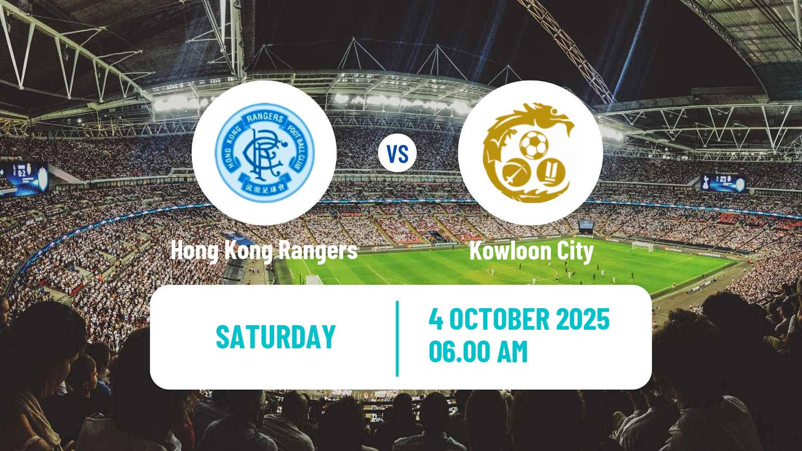 Soccer Hong Kong Premier League Hong Kong Rangers - Kowloon City