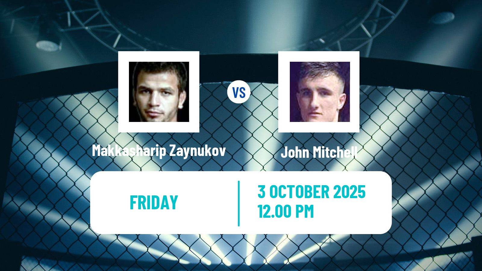 MMA Lightweight Pfl Men Makkasharip Zaynukov - John Mitchell