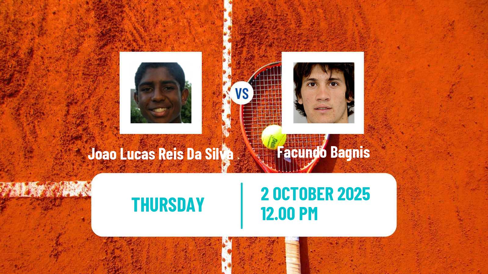 Tennis Antofagasta Challenger Men Joao Lucas Reis Da Silva - Facundo Bagnis