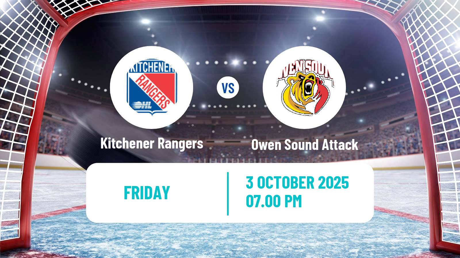 Hockey OHL Kitchener Rangers - Owen Sound Attack