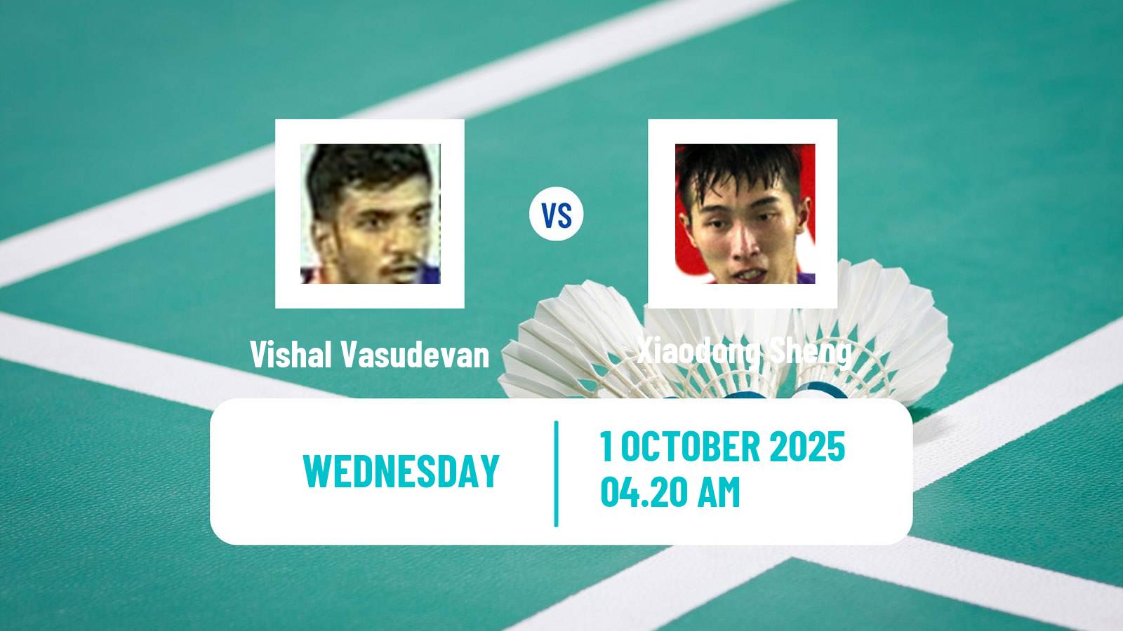 Badminton BWF World Tour Al Ain Masters Men Vishal Vasudevan - Xiaodong Sheng
