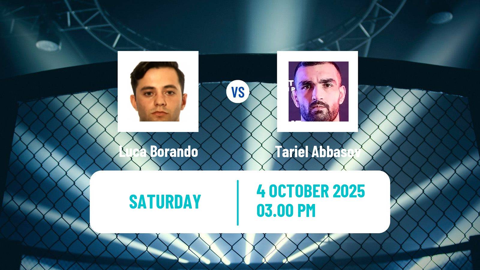 MMA Featherweight Cage Warriors Men Luca Borando - Tariel Abbasov