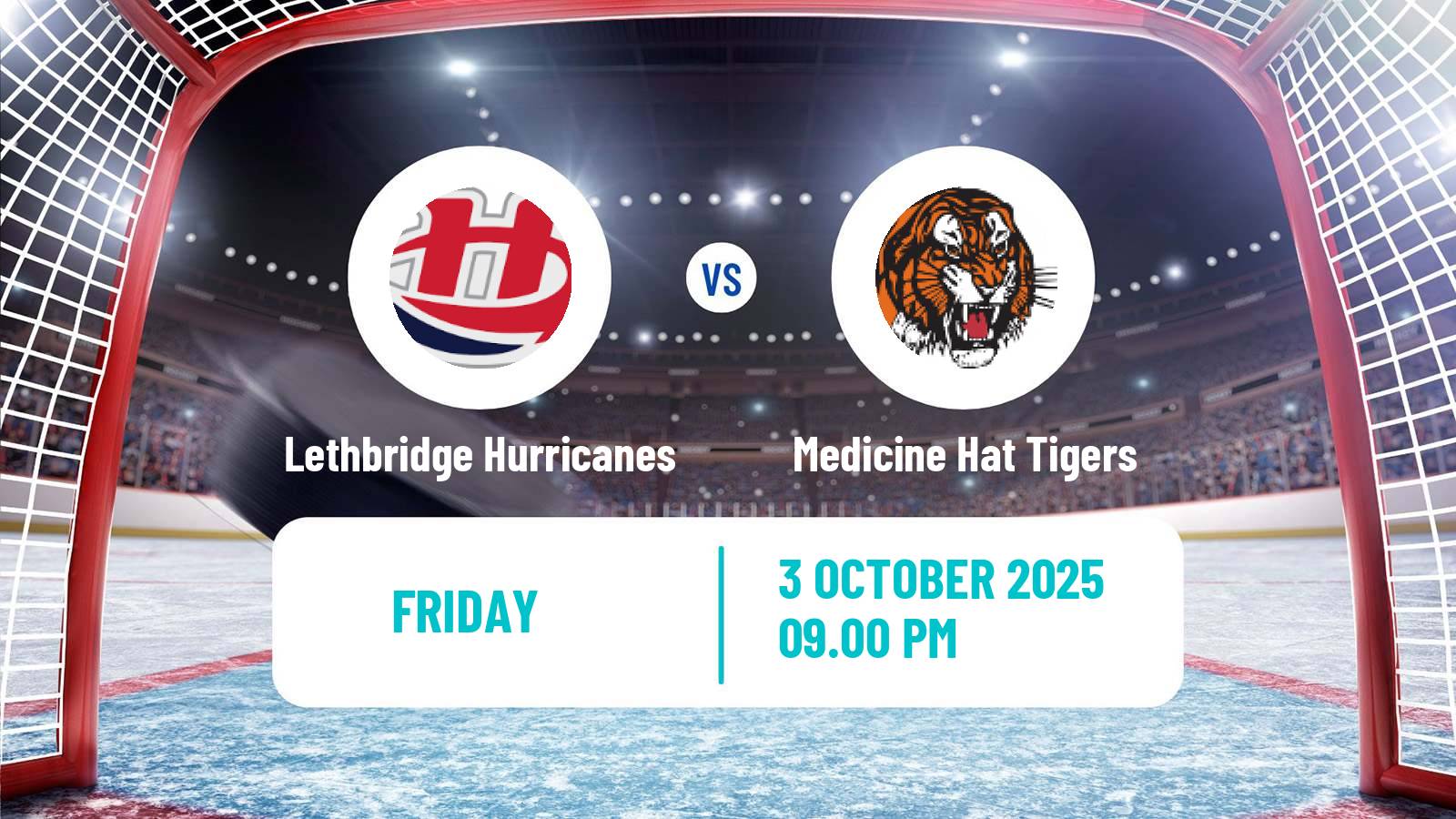 Hockey WHL Lethbridge Hurricanes - Medicine Hat Tigers