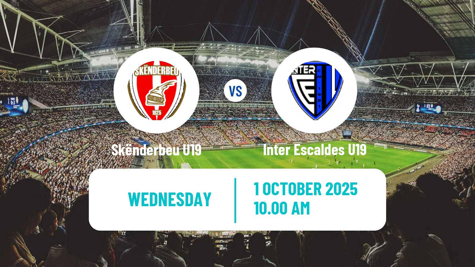 Soccer UEFA Youth League Skënderbeu U19 - Inter Escaldes U19