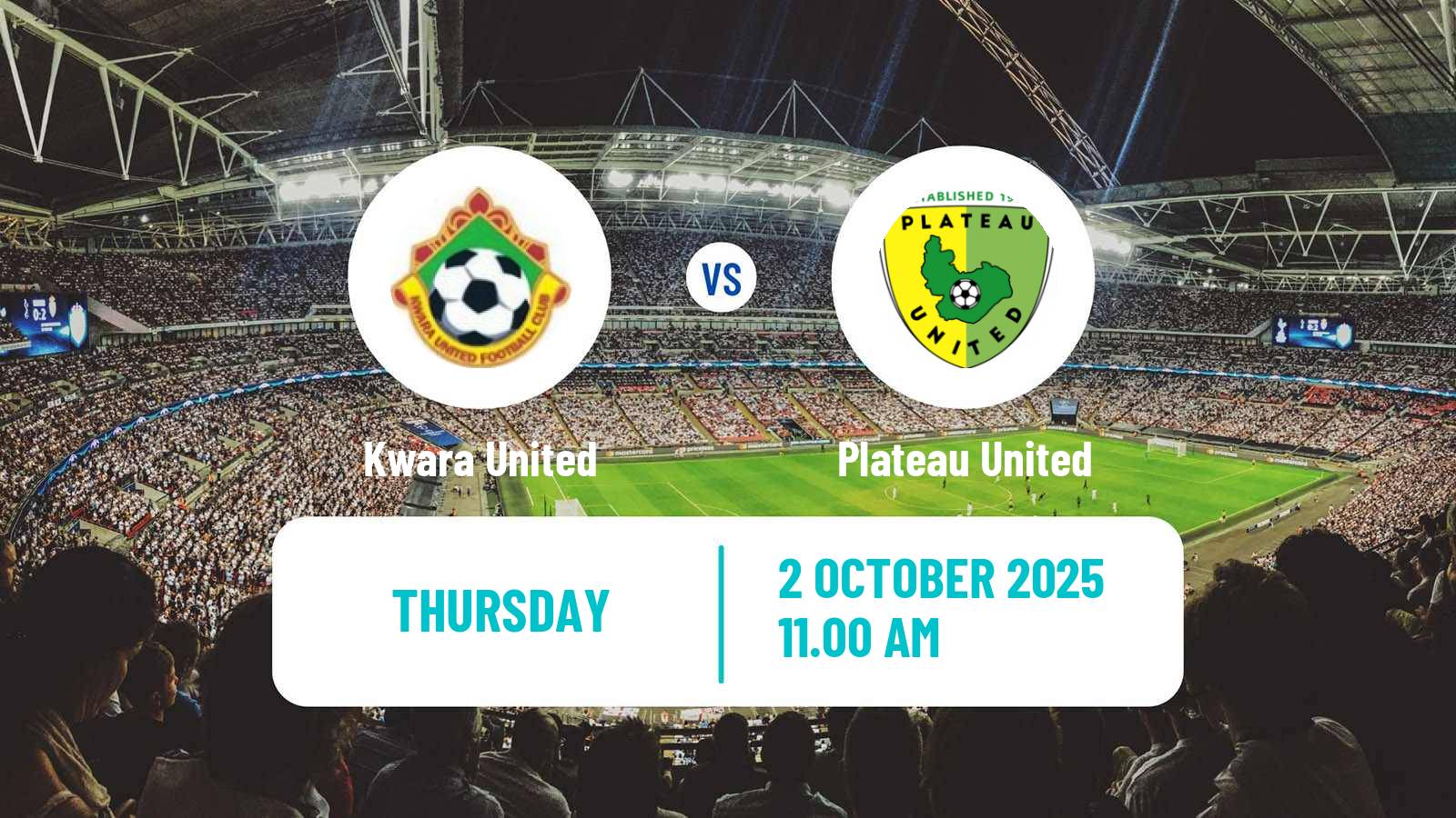 Soccer Nigerian Premier League Kwara United - Plateau United