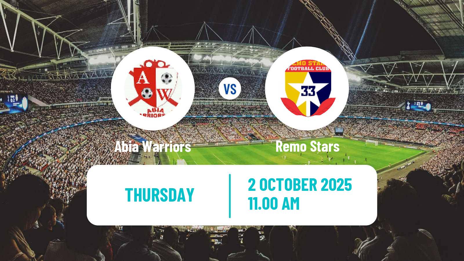 Soccer Nigerian Premier League Abia Warriors - Remo Stars