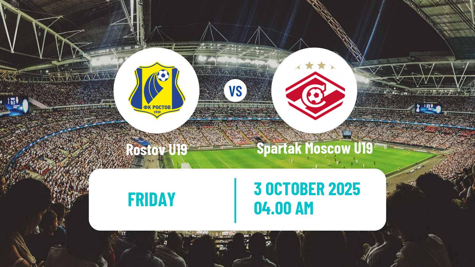 Soccer Russian Youth League Rostov U19 - Spartak Moscow U19