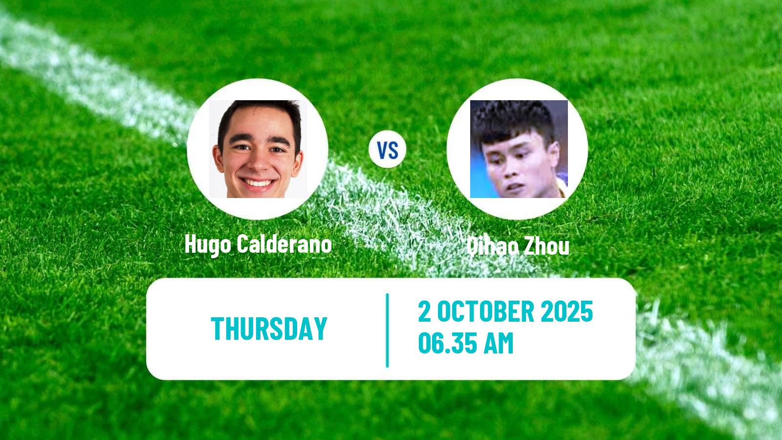 Table tennis China Smash Men Hugo Calderano - Qihao Zhou