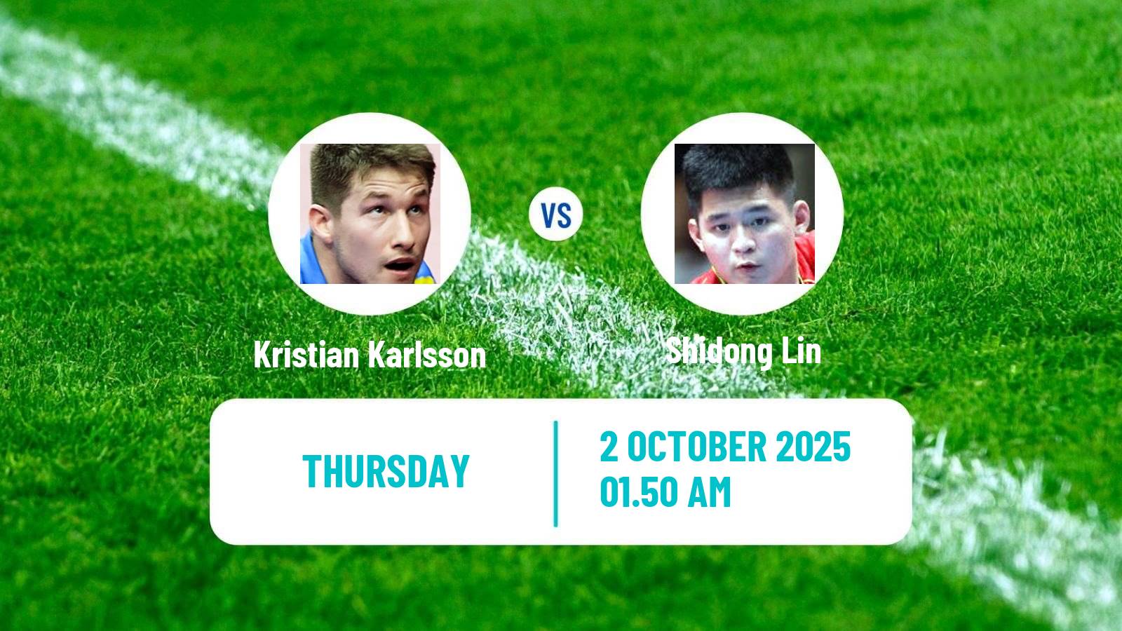Table tennis China Smash Men Kristian Karlsson - Shidong Lin