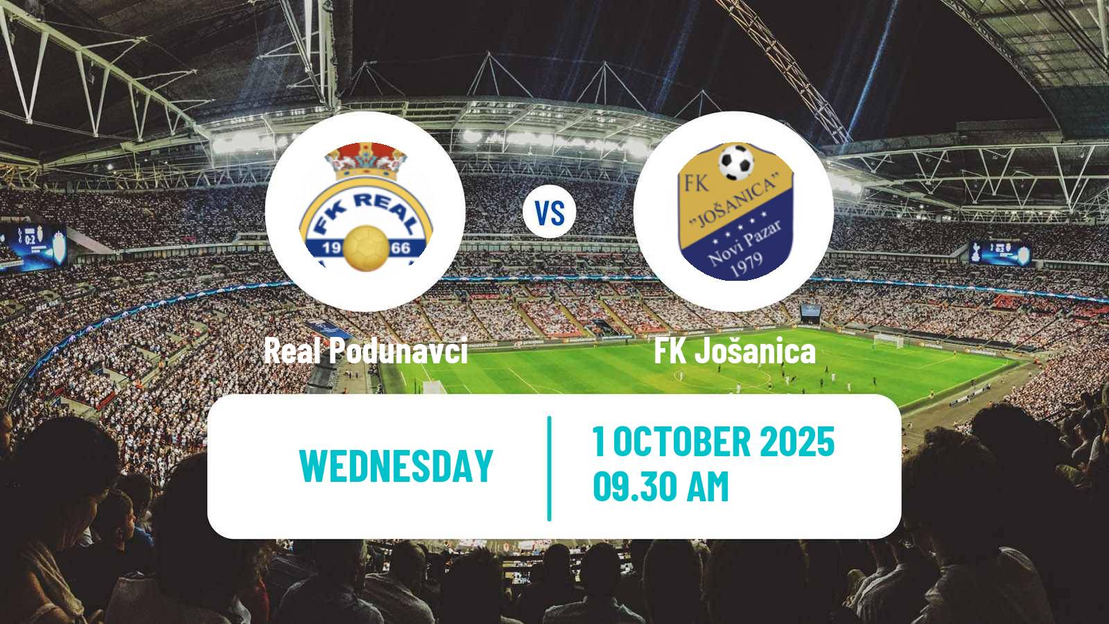 Soccer Serbian Srpska Liga - West Real Podunavci - Jošanica