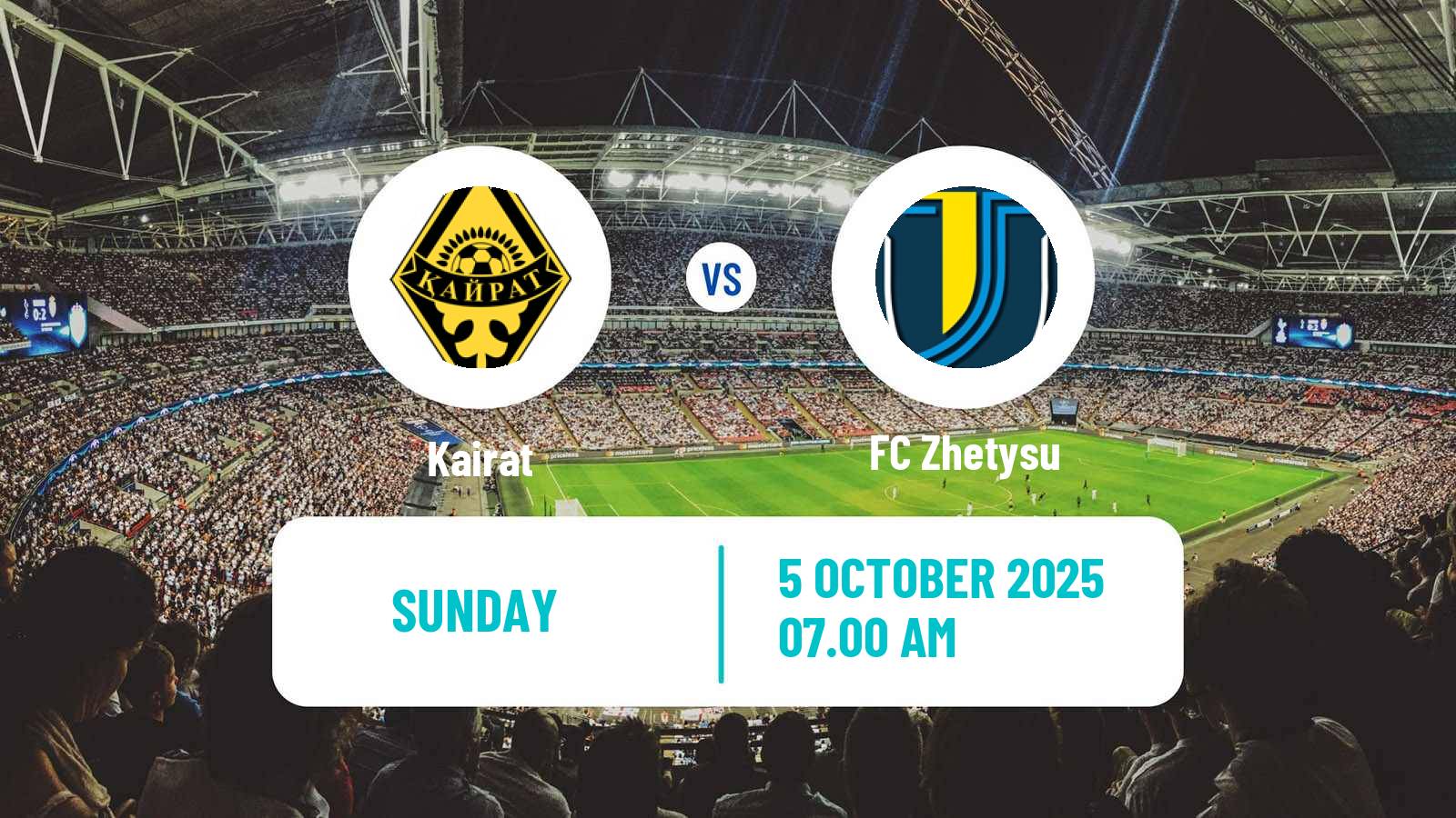 Soccer Kazakh Premier League Kairat - Zhetysu