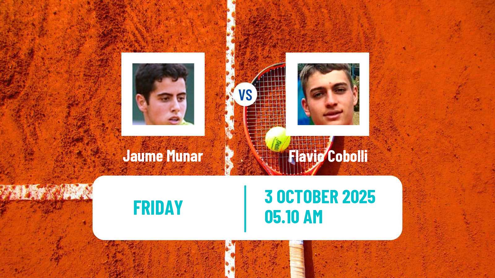 Tennis ATP Shanghai Jaume Munar - Flavio Cobolli