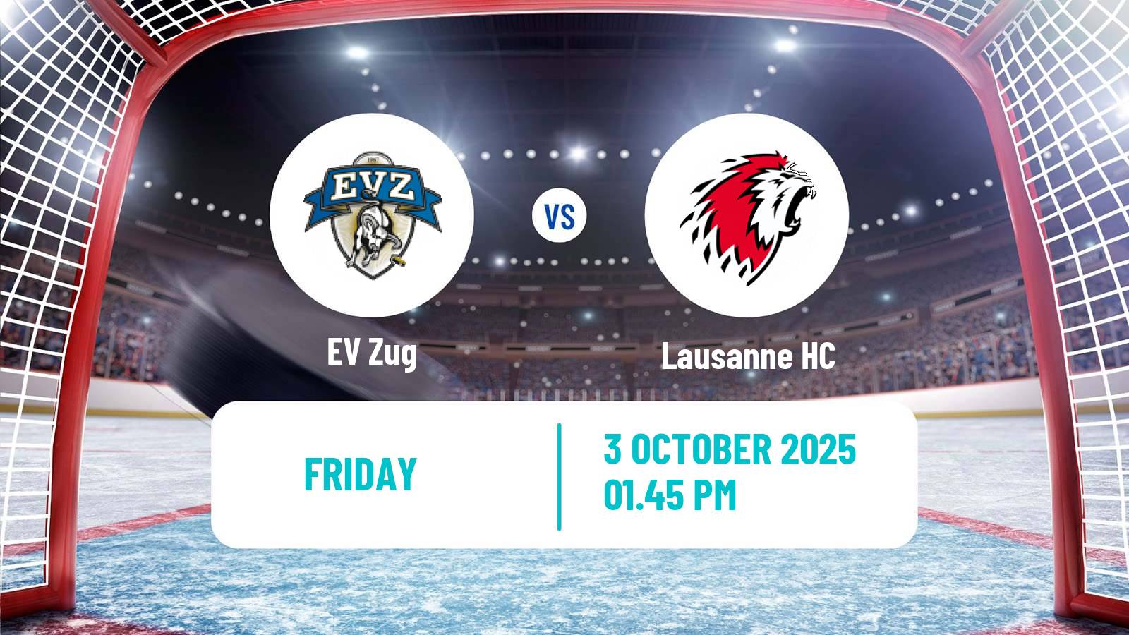 Hockey Swiss National League Hockey EV Zug - Lausanne HC