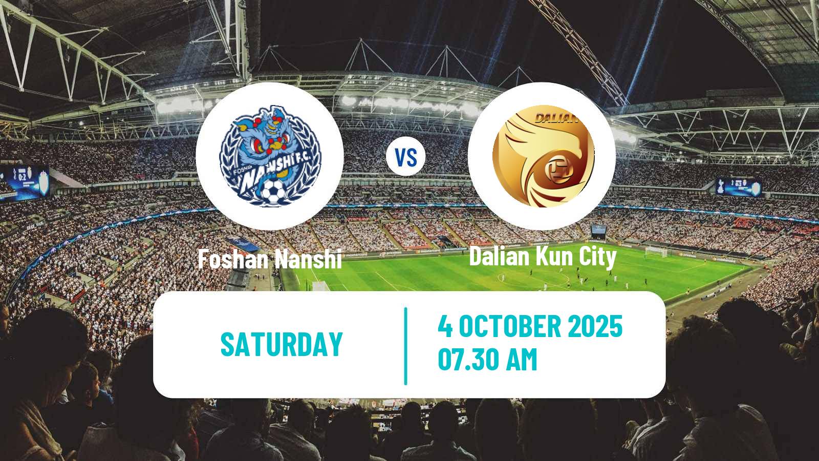 Soccer Chinese Jia League Foshan Nanshi - Dalian Kun City