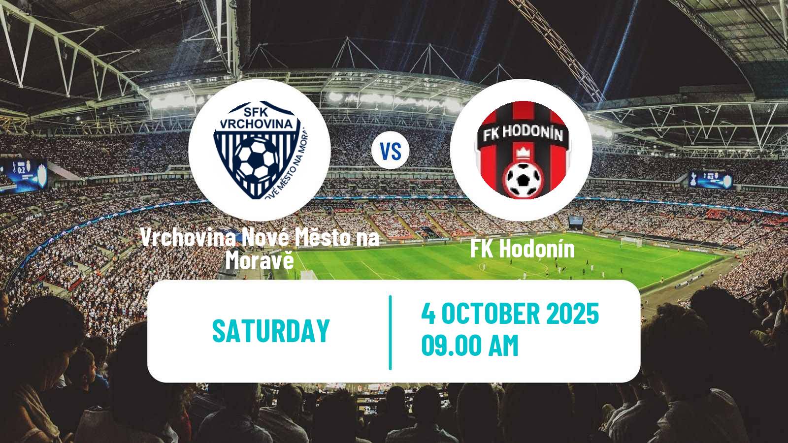 Soccer Czech MSFL Vrchovina Nové Město na Moravě - Hodonín