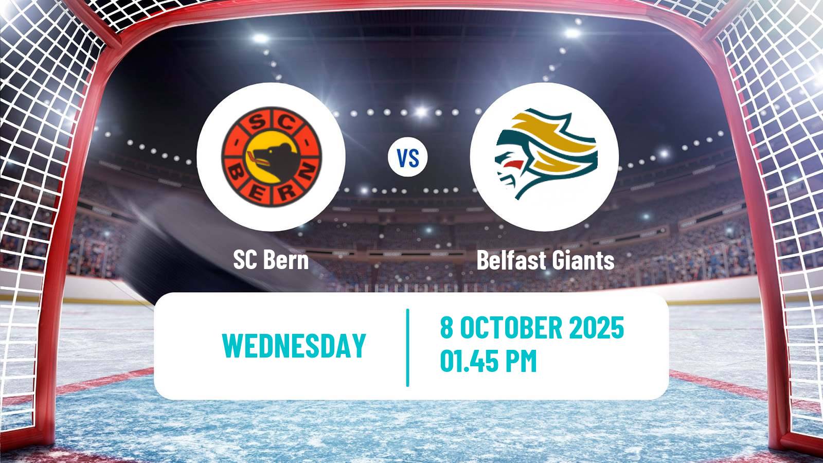 Hockey Champions League Ice Hockey Bern - Belfast Giants