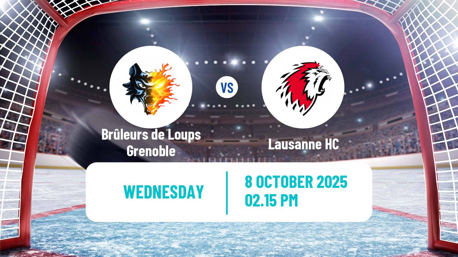 Hockey Champions League Ice Hockey Brûleurs de Loups Grenoble - Lausanne HC
