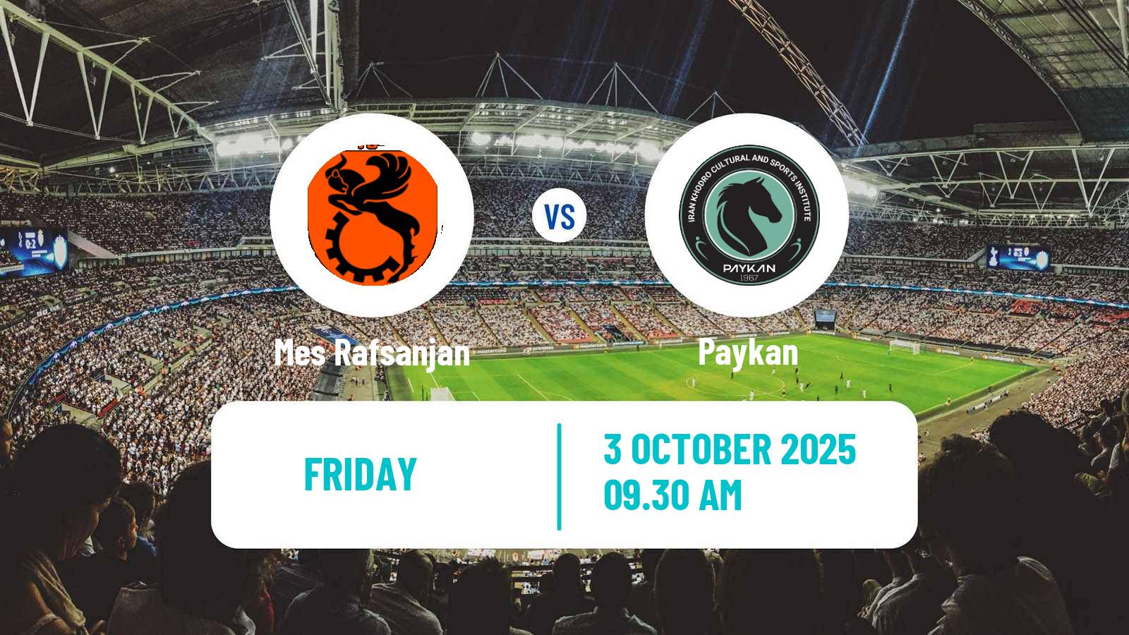 Soccer Iran Pro League Mes Rafsanjan - Paykan