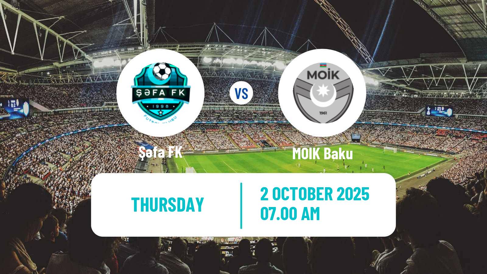 Soccer Azerbaijan First Division Şəfa - MOIK Baku