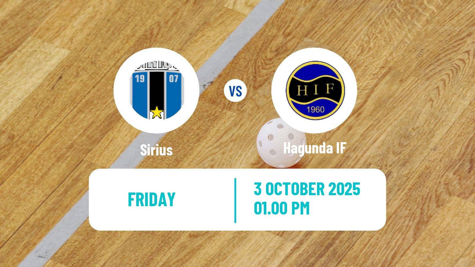 Floorball Swedish Allsvenskan Floorball Sirius - Hagunda