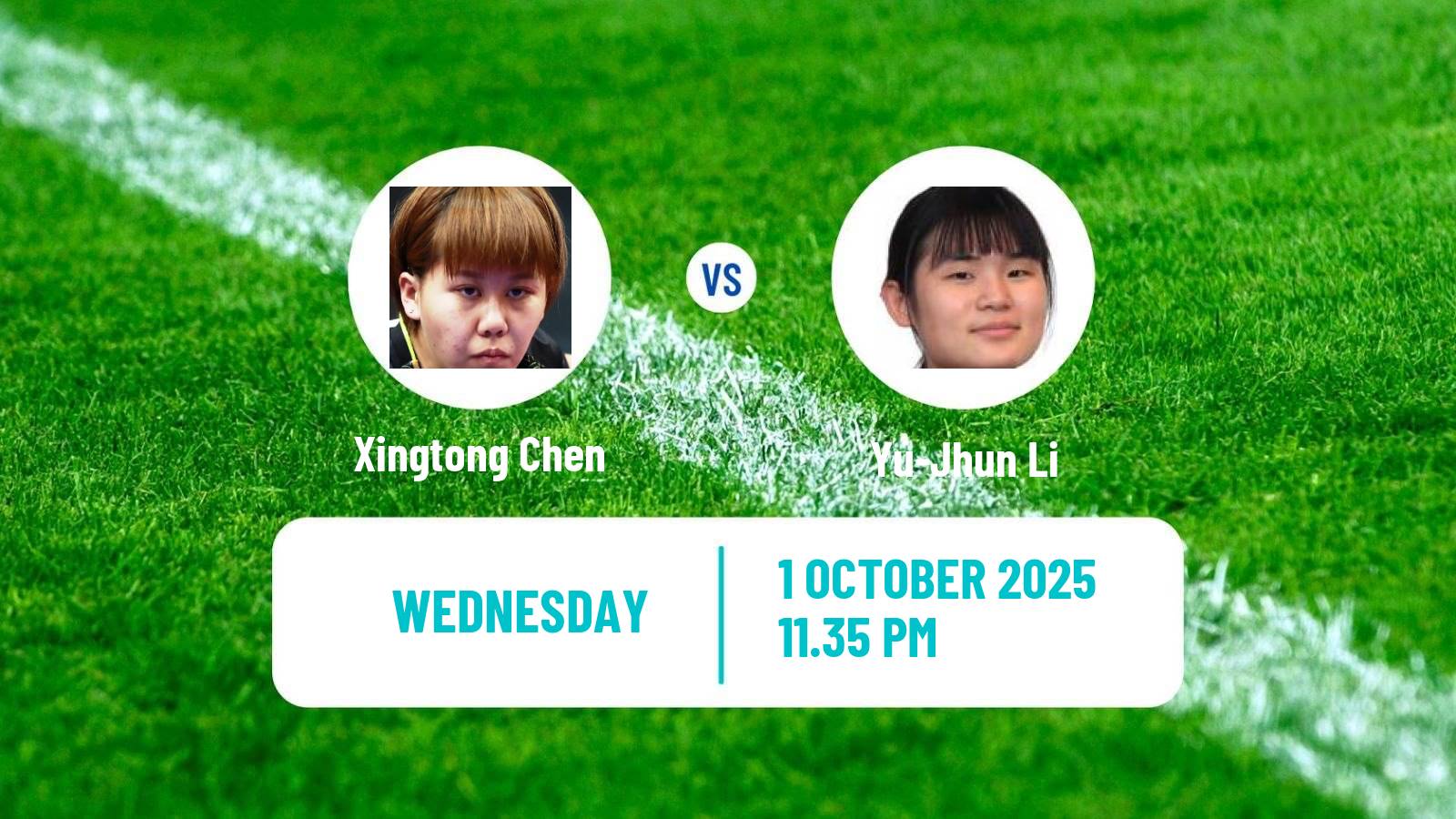 Table tennis China Smash Women Xingtong Chen - Yu-Jhun Li