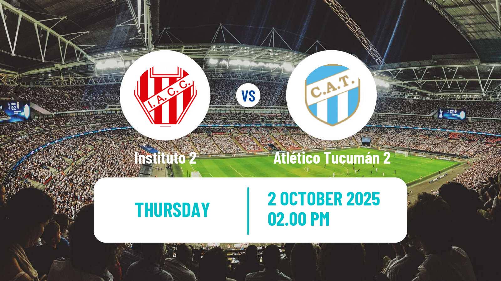 Soccer Argentinian Reserve League Instituto 2 - Atlético Tucumán 2