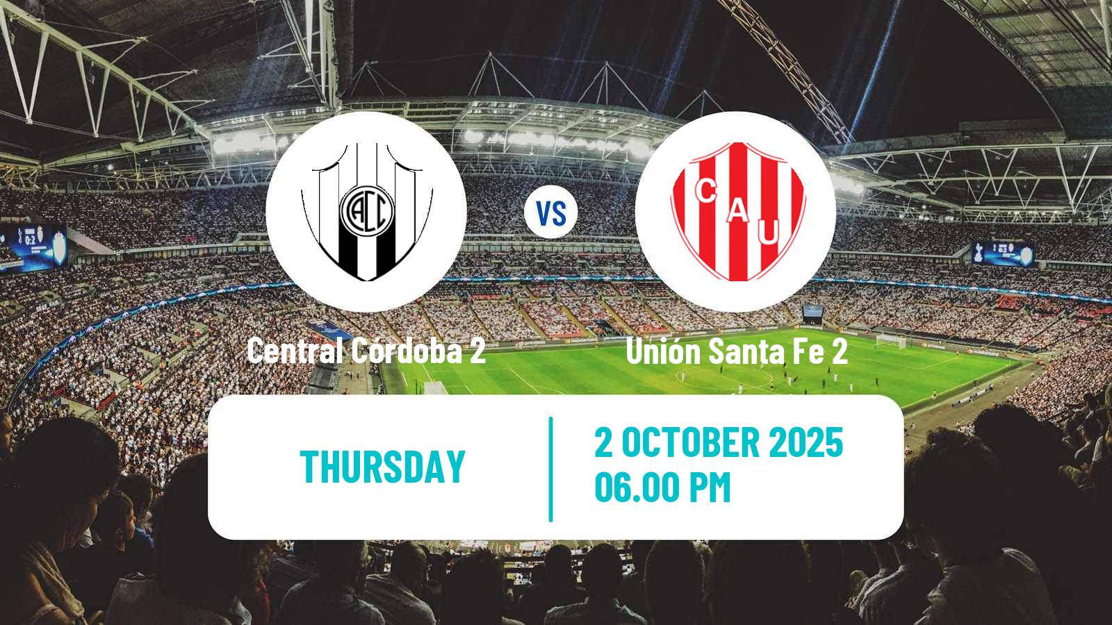 Soccer Argentinian Reserve League Central Córdoba 2 - Unión Santa Fe 2
