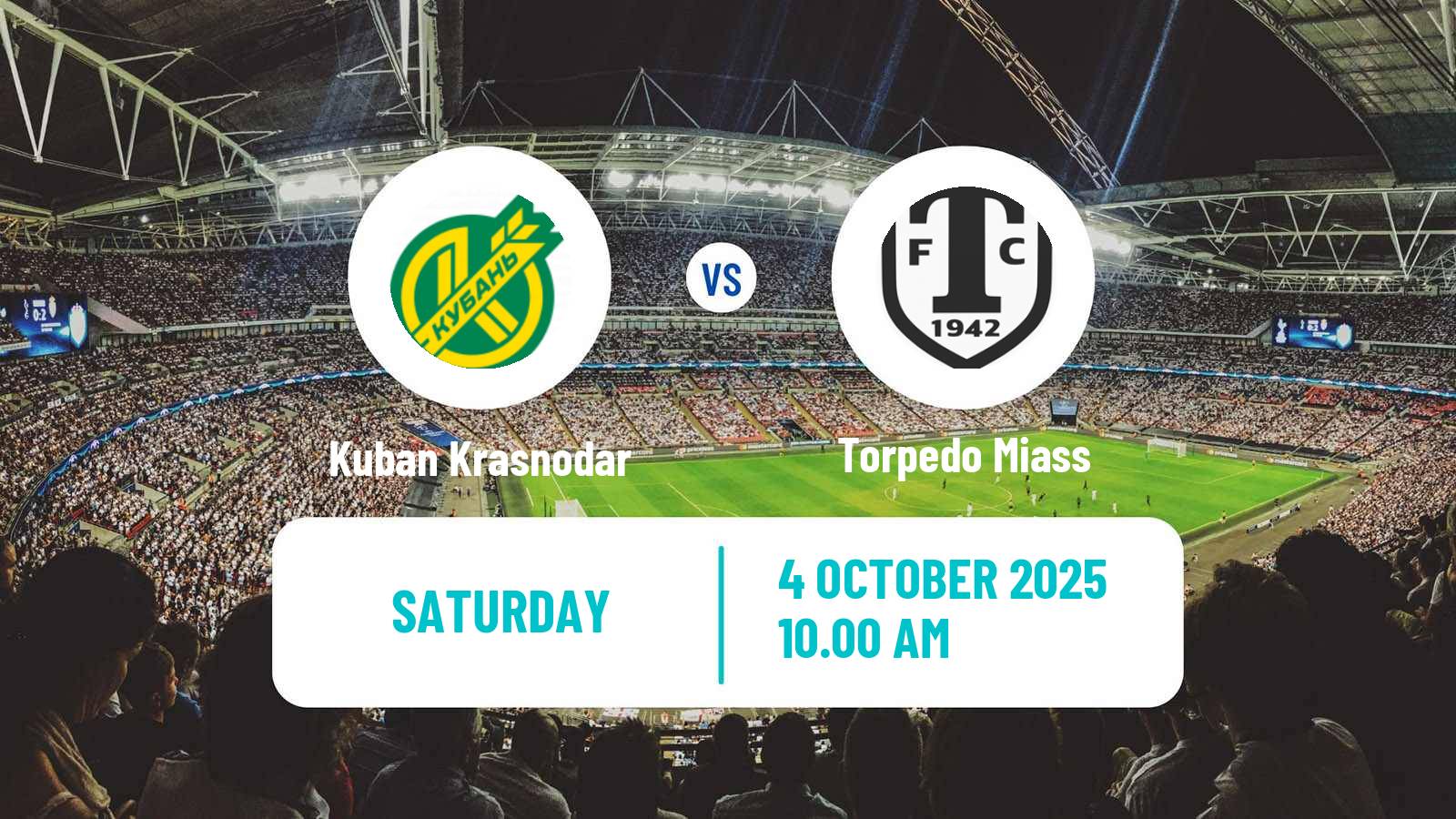 Soccer Russian FNL 2 Division A Silver Kuban Krasnodar - Torpedo Miass