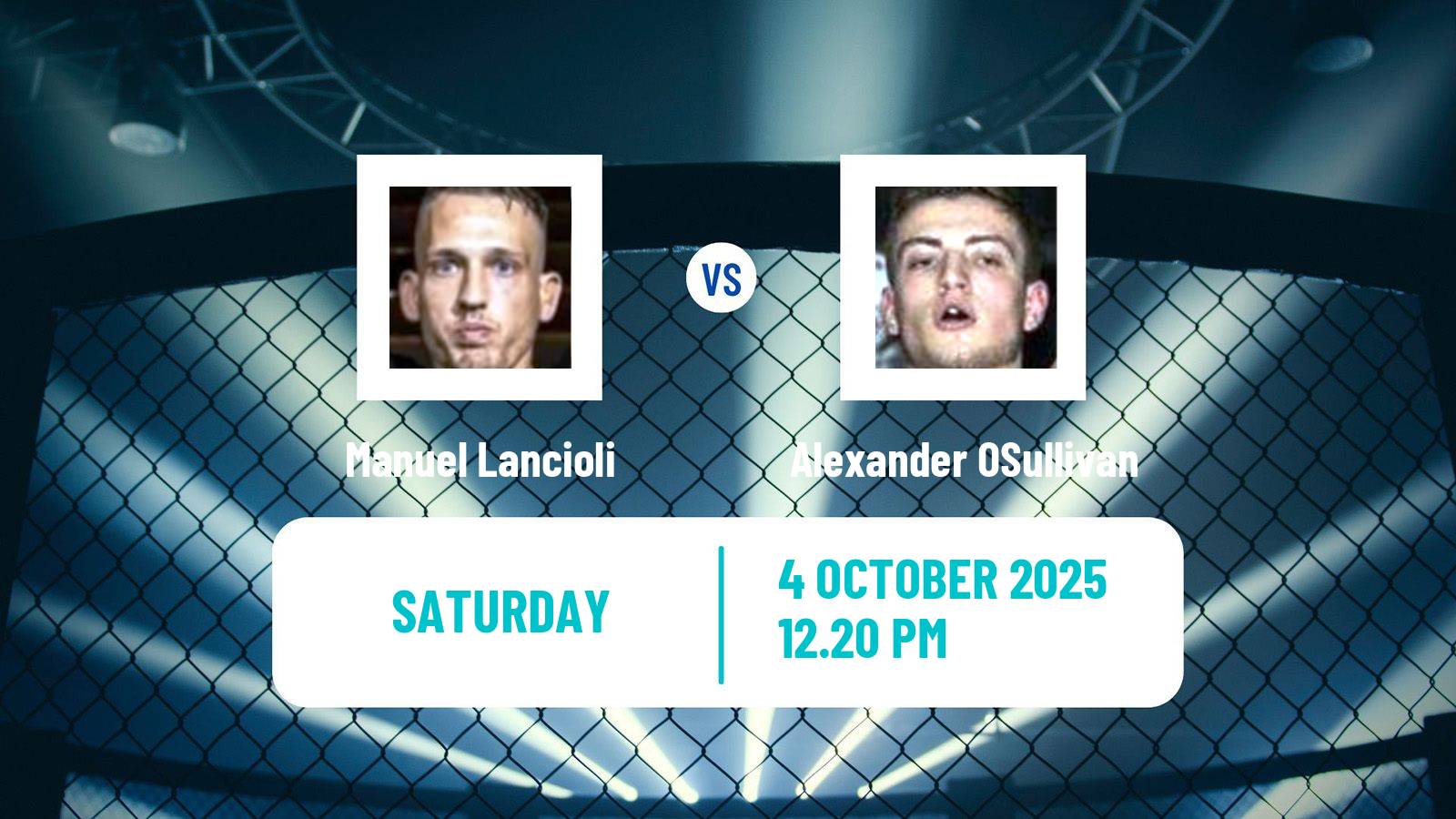 MMA Lightweight Cage Warriors Men Manuel Lancioli - Alexander OSullivan