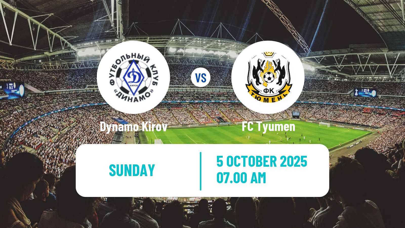 Soccer Russian FNL 2 Division A Gold Dynamo Kirov - Tyumen