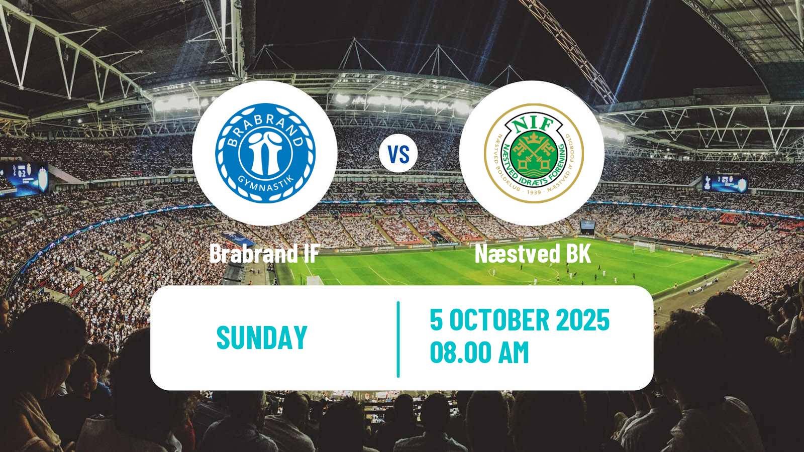 Soccer Danish 2 Division Brabrand - Næstved BK