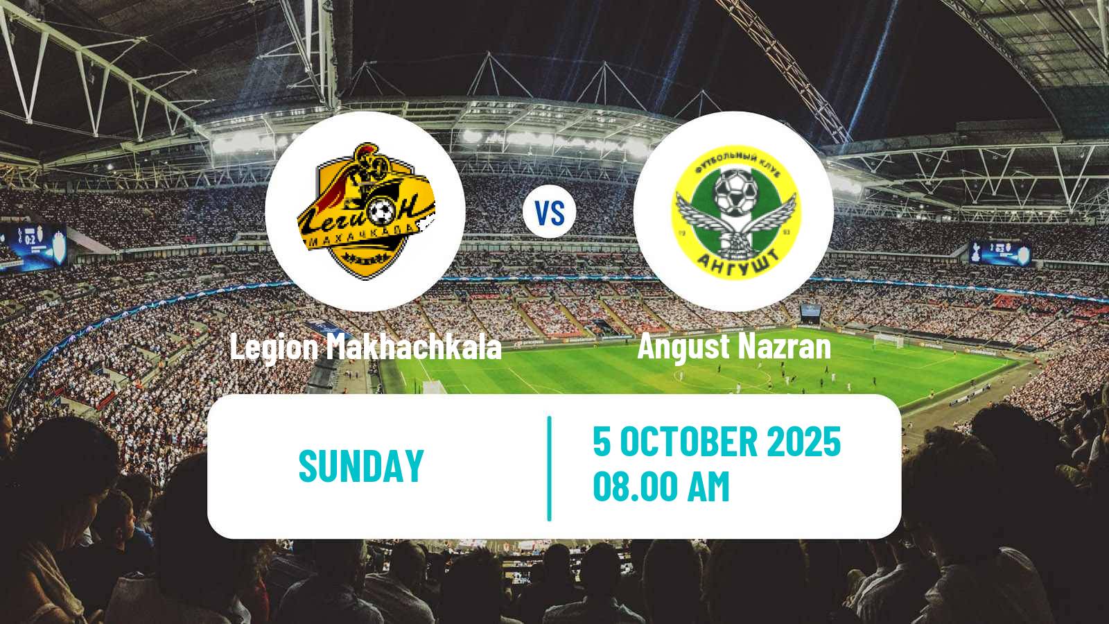 Soccer FNL 2 Division B Group 1 Legion Makhachkala - Angust Nazran