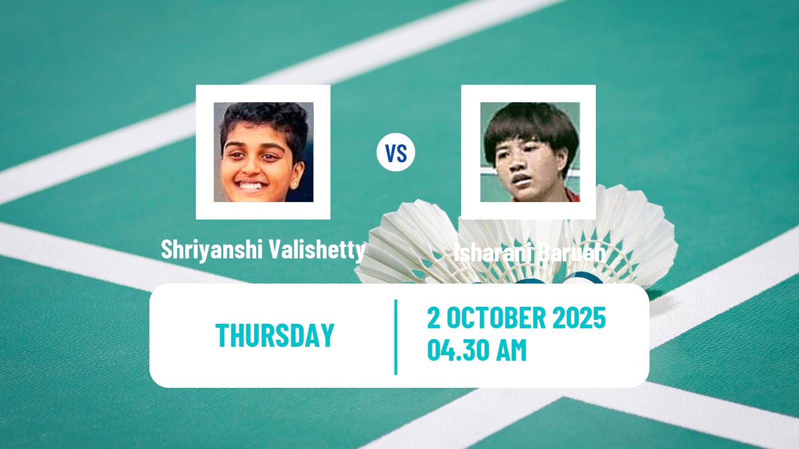 Badminton BWF World Tour Al Ain Masters Women Shriyanshi Valishetty - Isharani Baruah