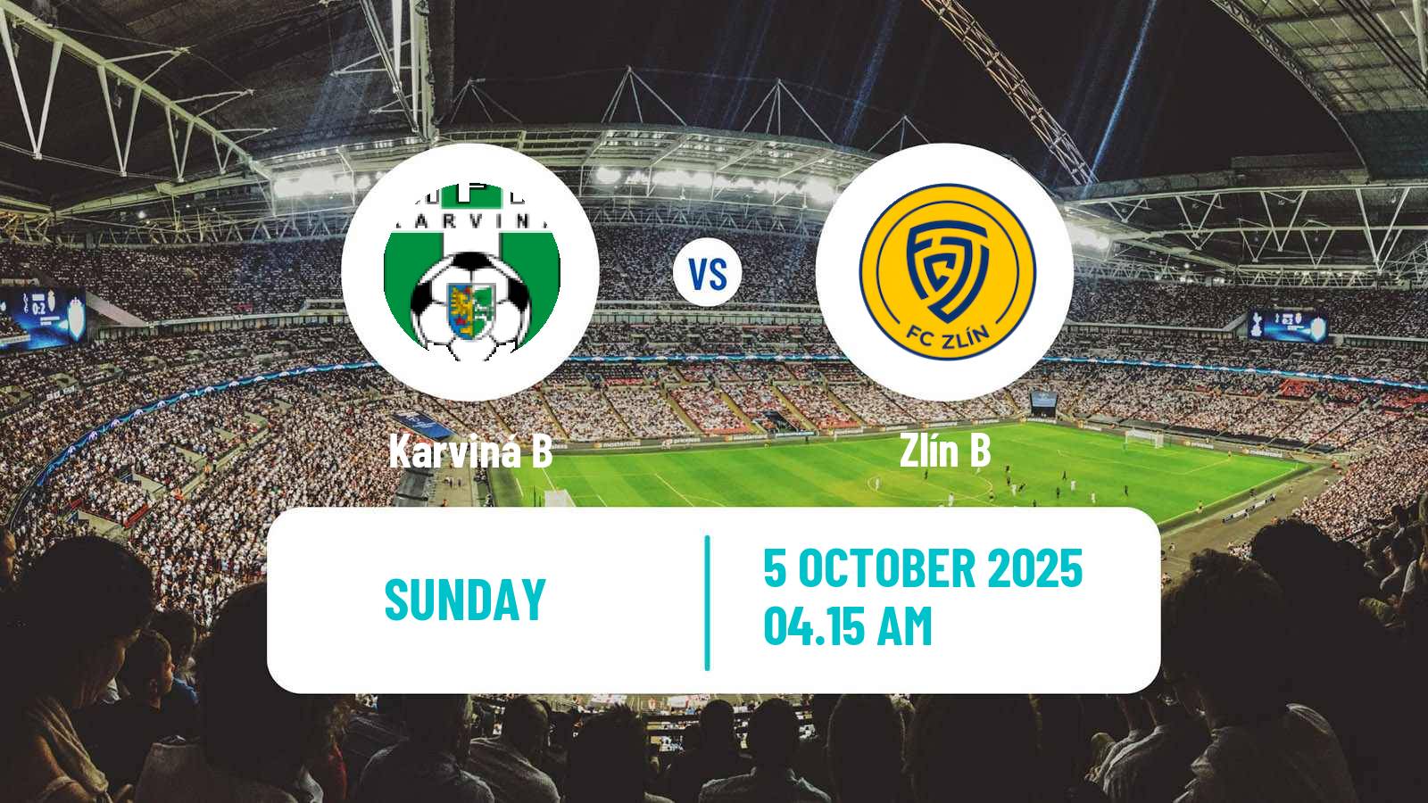 Soccer Czech MSFL Karviná B - Zlín B