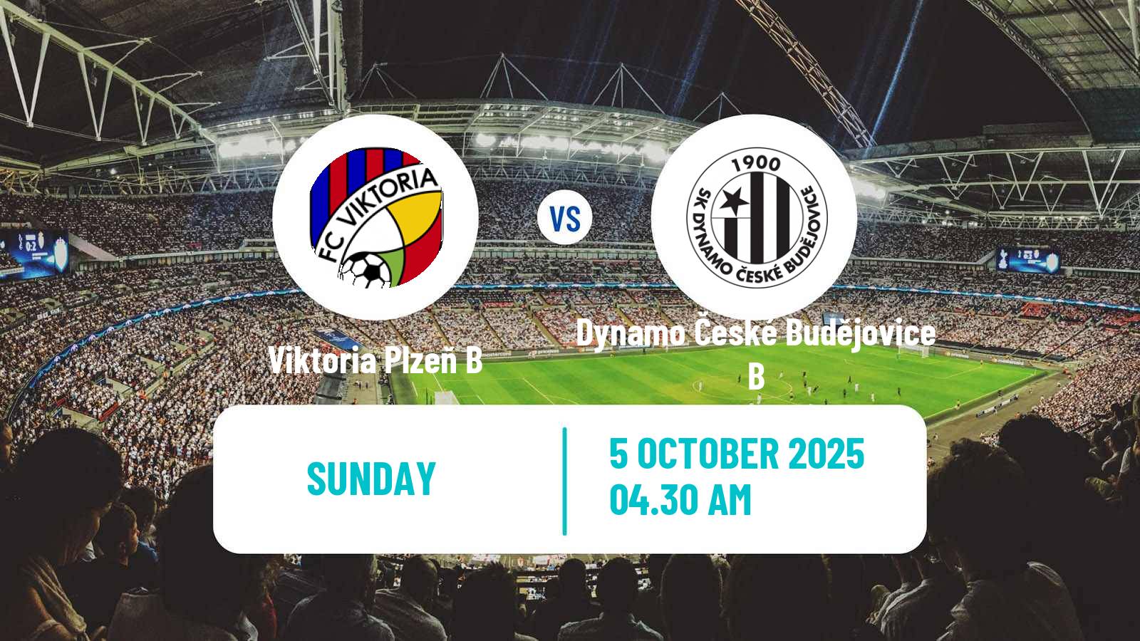 Soccer Czech CFL Group A Viktoria Plzeň B - Dynamo České Budějovice B
