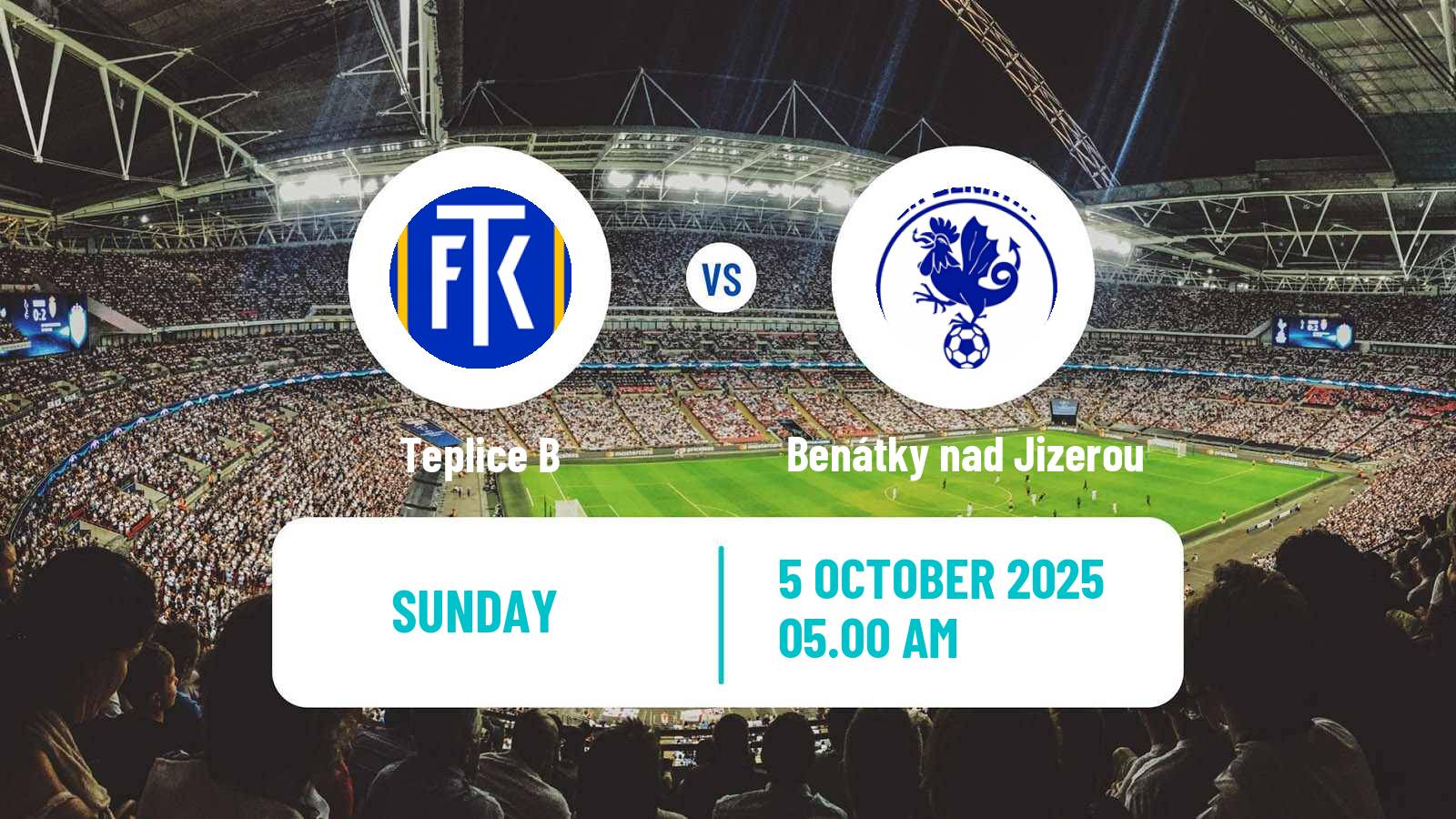 Soccer Czech CFL Group B Teplice B - Benátky nad Jizerou