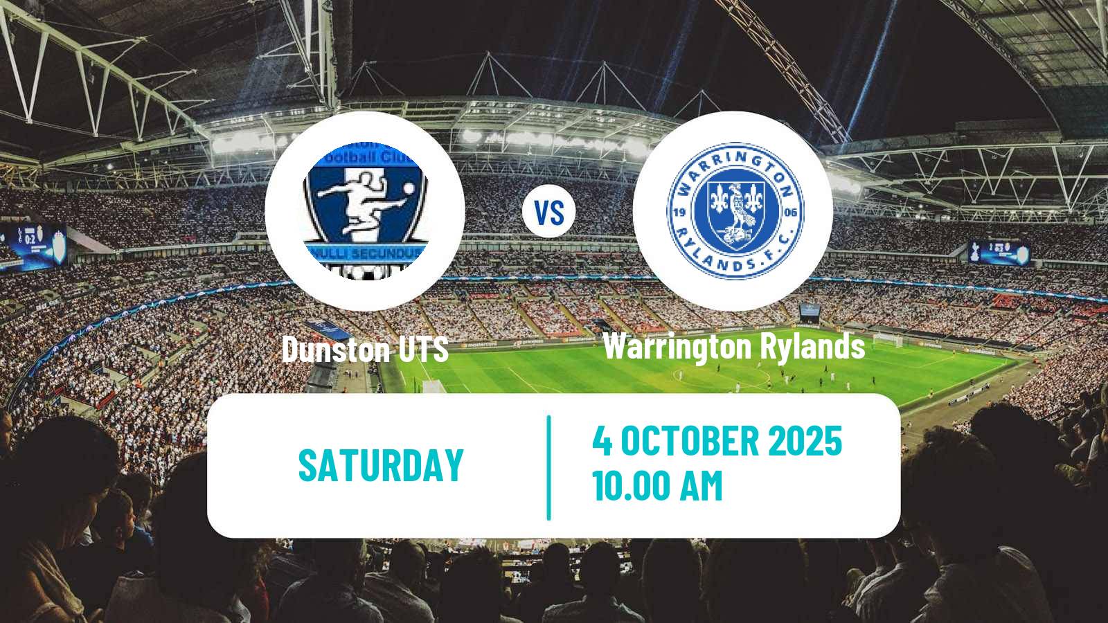 Soccer English FA Trophy Dunston UTS - Warrington Rylands