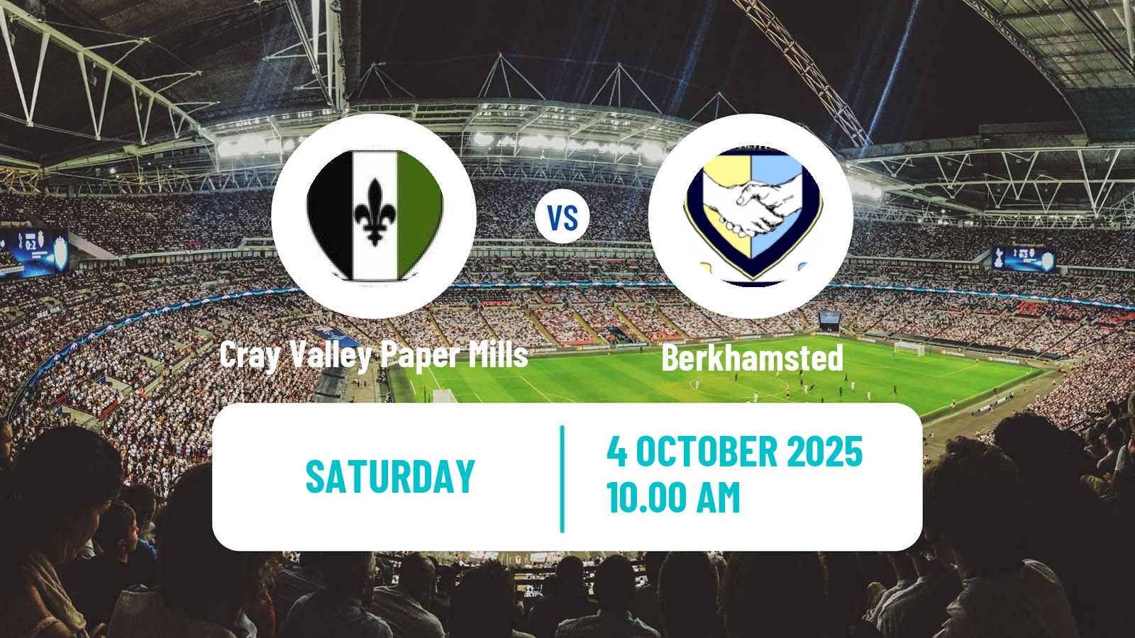 Soccer English FA Trophy Cray Valley Paper Mills - Berkhamsted