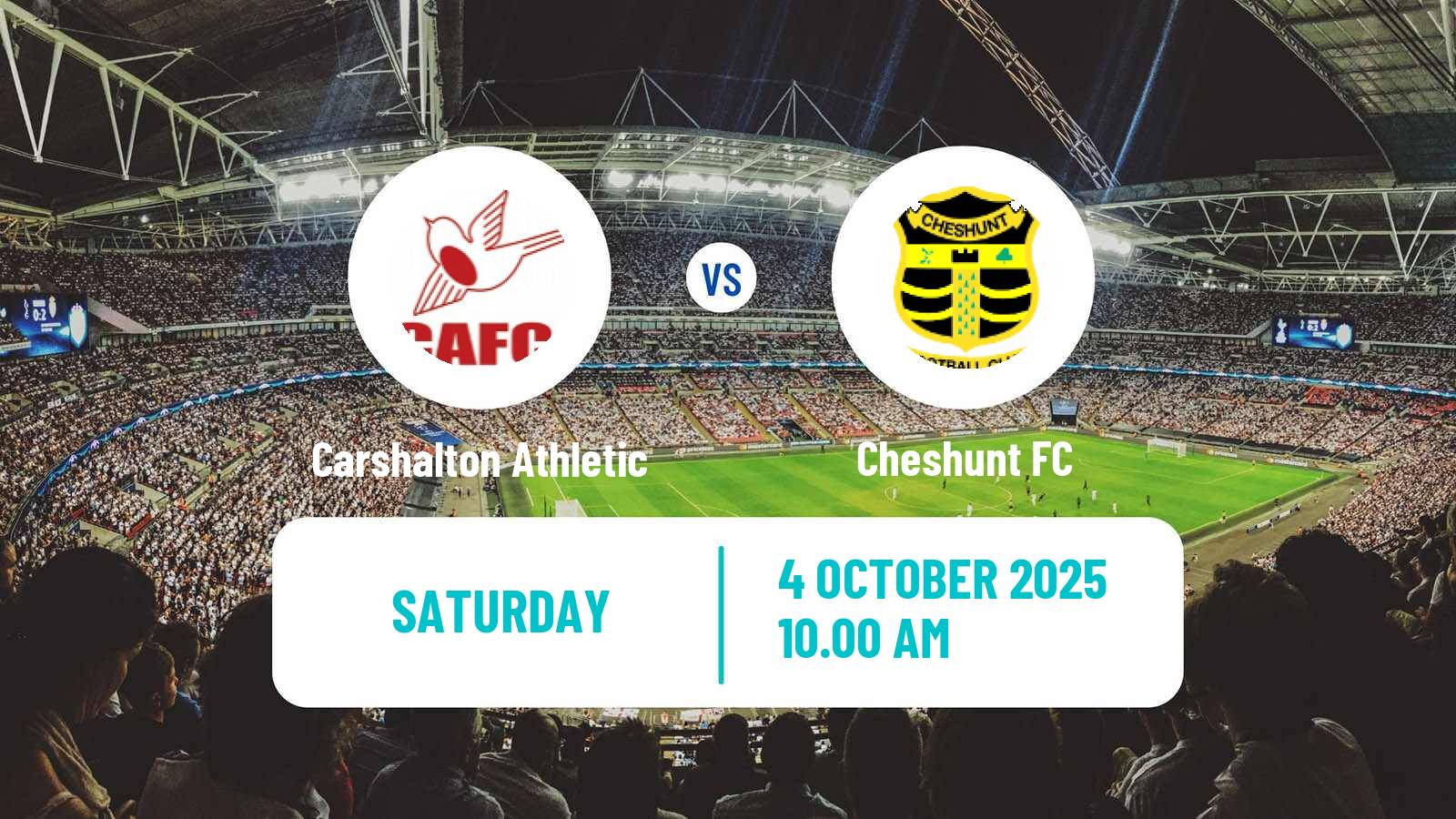 Soccer English FA Trophy Carshalton Athletic - Cheshunt