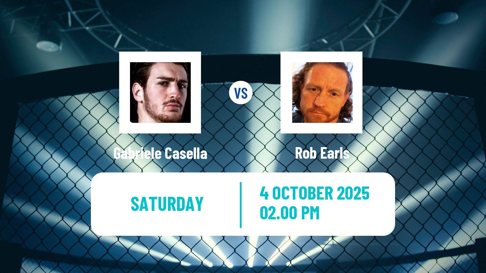 MMA Middleweight Cage Warriors Men Gabriele Casella - Rob Earls