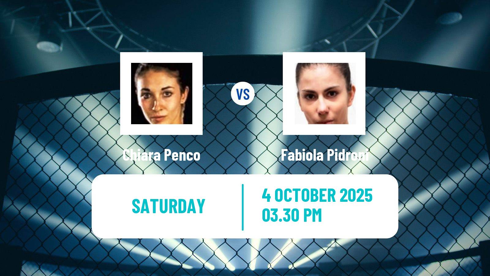 MMA Strawweight Cage Warriors Women Chiara Penco - Fabiola Pidroni