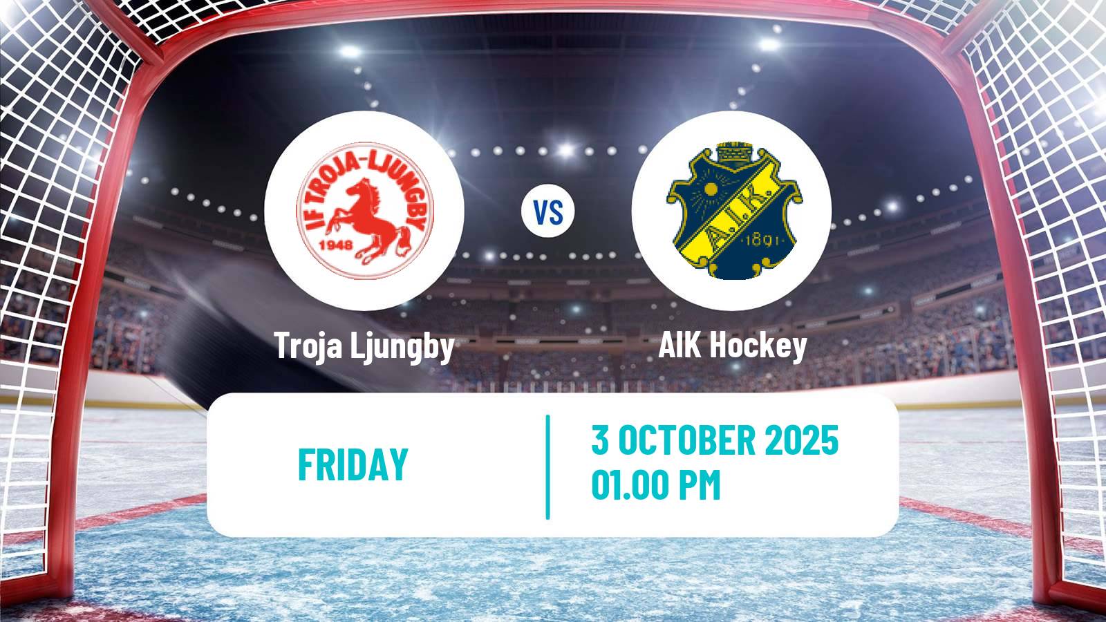 Hockey Swedish Hockey Allsvenskan Troja Ljungby - AIK