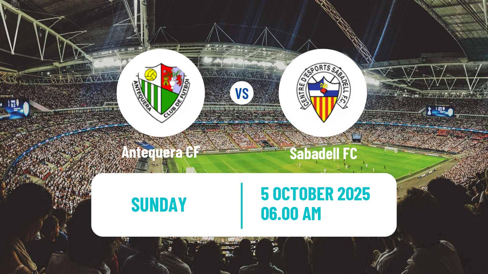 Soccer Spanish Primera RFEF Group 2 Antequera - Sabadell